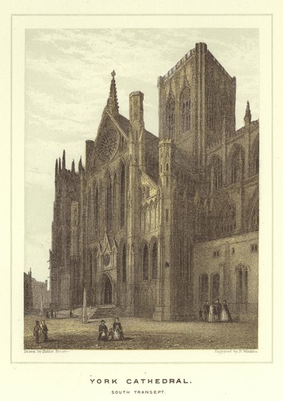 York Cathedral, zuidelijke transept door Hablot Knight Browne